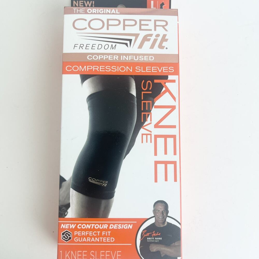 The Original Copper Infused Fit Freedom Compression Knee‎ Sleeve Unisex LARGE